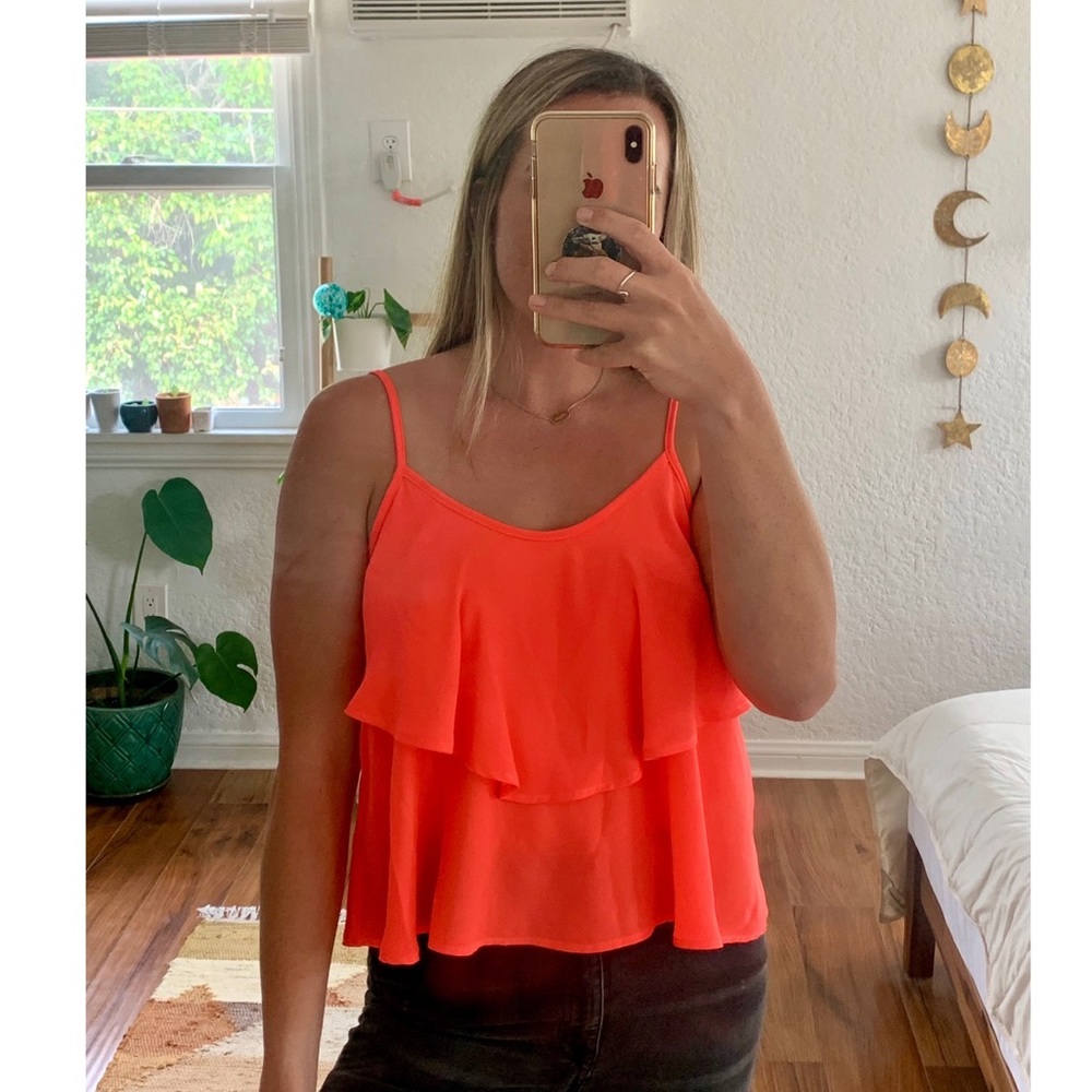 Hot Pink Flowy Tank Top size S